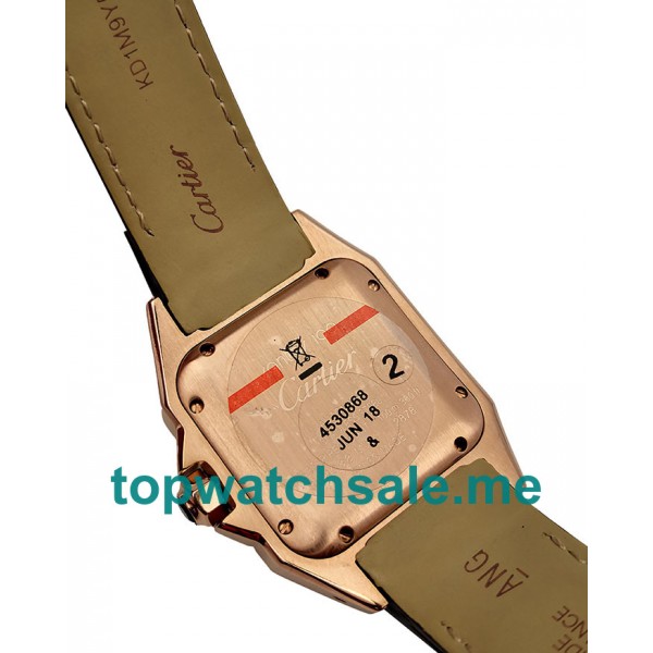 UK 34MM Rose Gold Cartier Santos 100 W20108Y1 Replica Watches