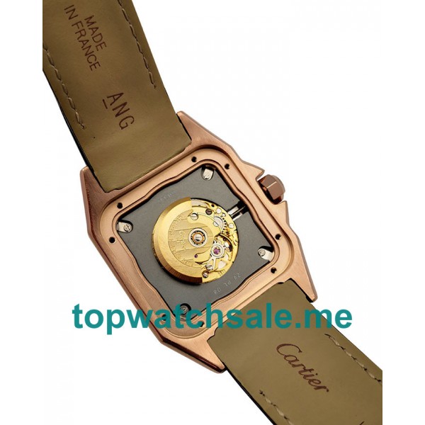 UK 34MM Rose Gold Cartier Santos 100 W20108Y1 Replica Watches