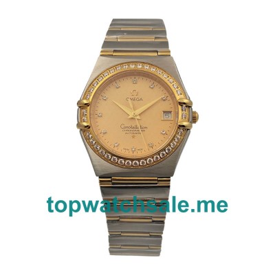 UK 36MM Golden Dials Omega Constellation 1207.15.00 Replica Watches