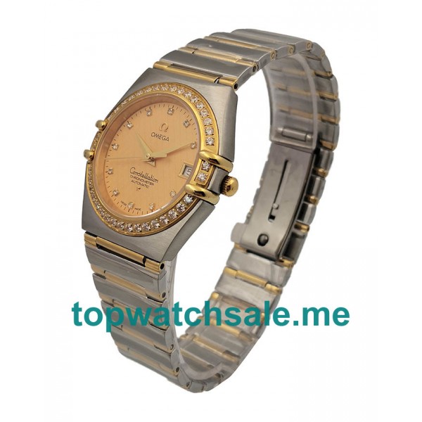 UK 36MM Golden Dials Omega Constellation 1207.15.00 Replica Watches