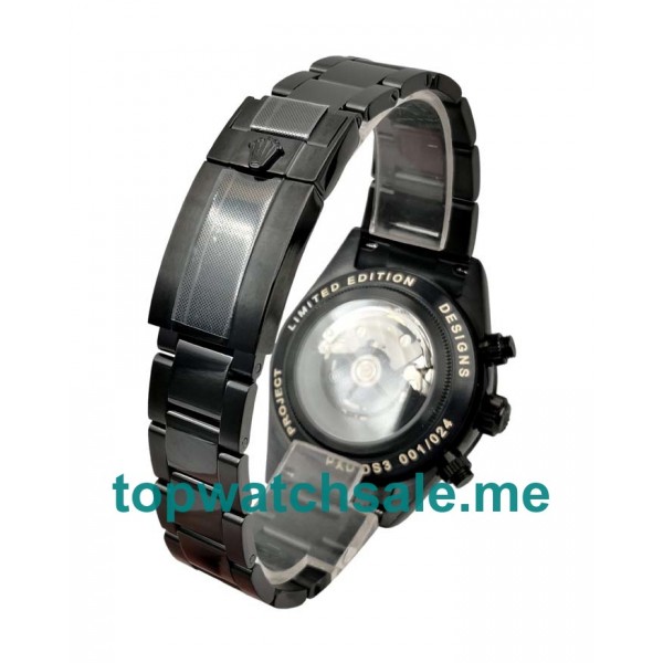 UK High Quality Rolex Daytona 116520 Fake Watches With Black Dials For Sale