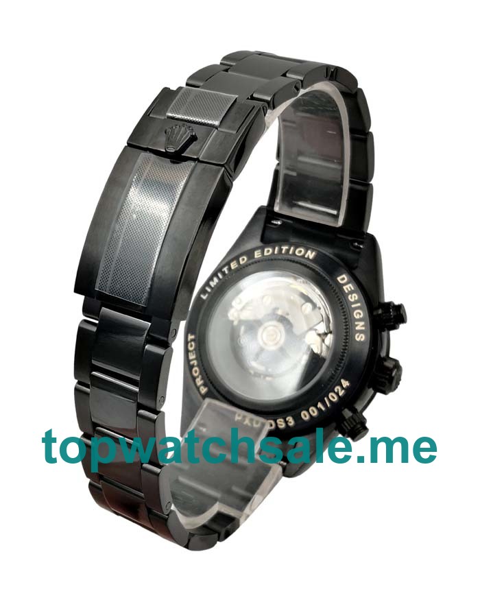 UK High Quality Rolex Daytona 116520 Fake Watches With Black Dials For Sale