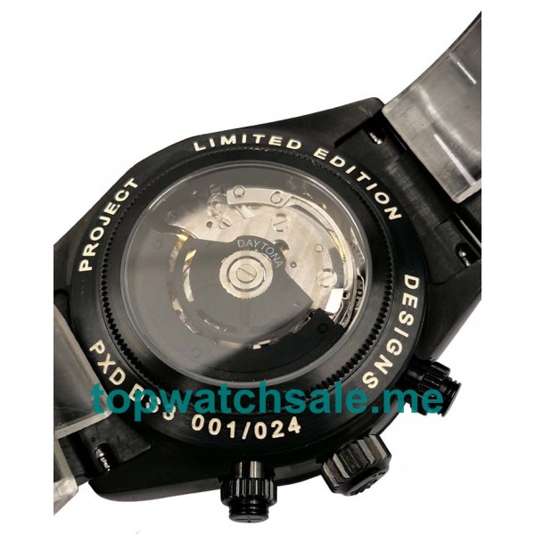 UK High Quality Rolex Daytona 116520 Fake Watches With Black Dials For Sale