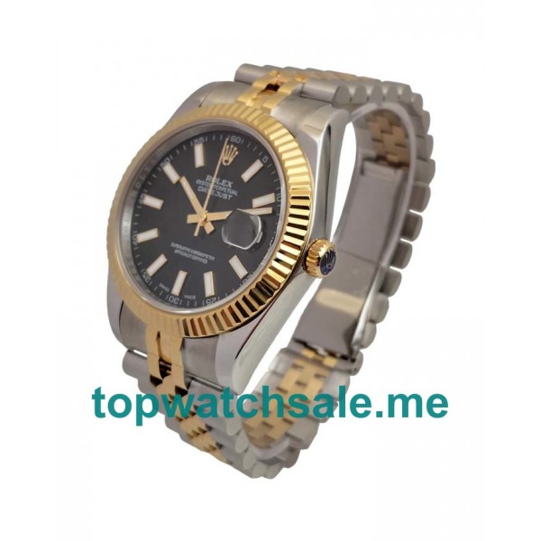 UK Swiss Movement Replica Rolex Datejust II 116333 41MM EW Stainless Steel & Yellow Gold Black Dial Swiss 3235 Watches