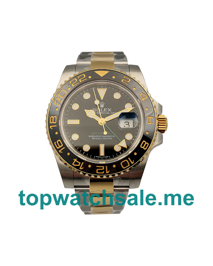 UK Best 1:1 Rolex GMT-Master II 116713 LN Fake Watches With Black Dials For Sale