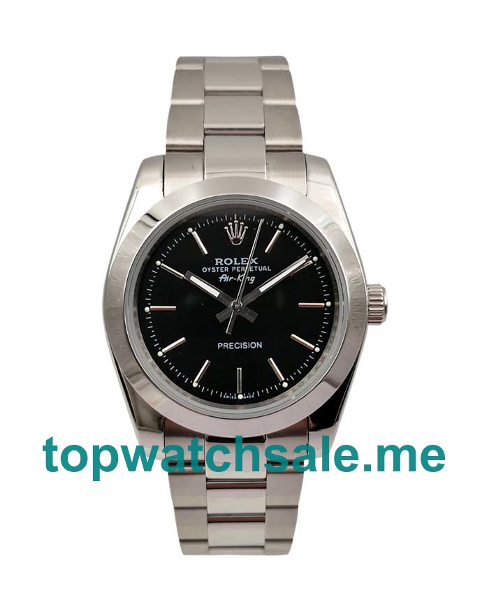 UK 36MM Black Dials Rolex Air-King 14000 Replica Watches UK 36MM Black Dials Rolex Air-King 14000 Replica Watches
