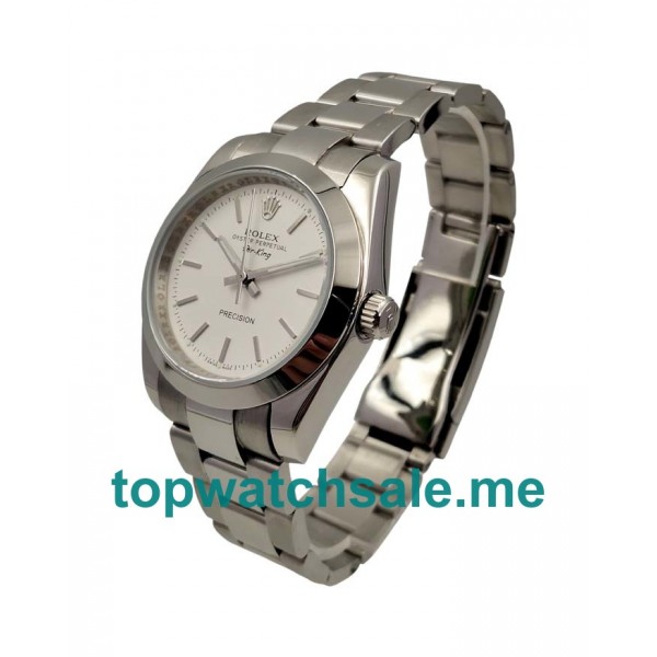 UK 36MM White Dials Rolex Air-King 14000 Replica Watches