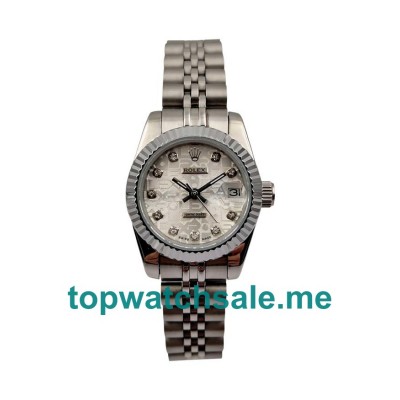UK 26MM Silver Dials Rolex Lady-Datejust 79174 Replica Watches