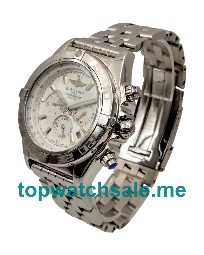 UK 44MM Silver Dials Breitling Chronomat AB011012 Replica Watches