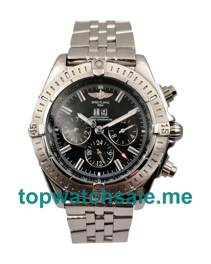 UK 43.7MM Black Dials Breitling Chronomat Blackbird A44359 Replica Watches