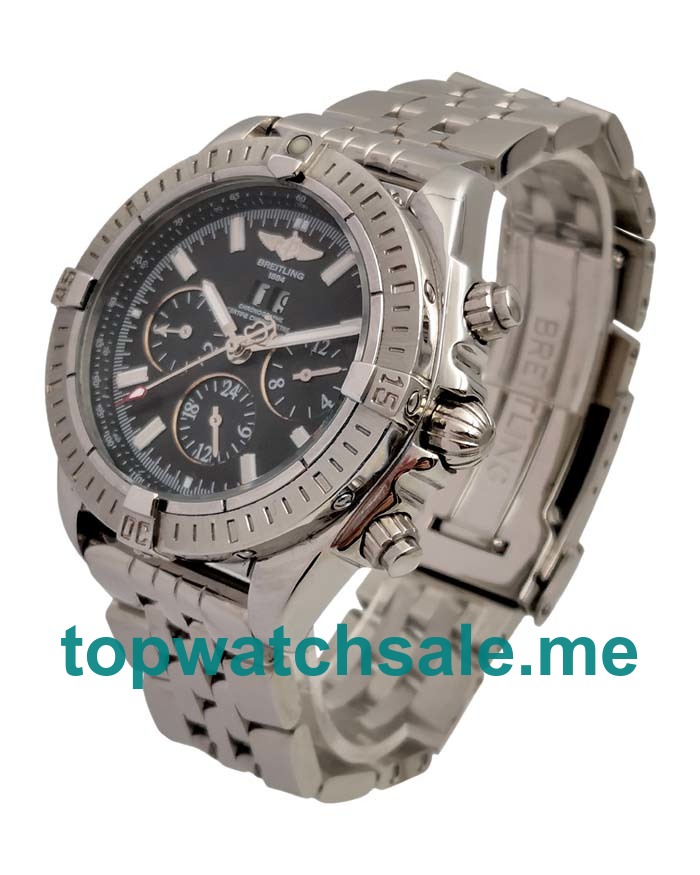 UK 43.7MM Black Dials Breitling Chronomat Blackbird A44359 Replica Watches