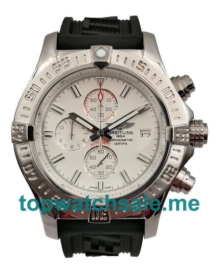 UK 48MM White Mother Of Pearl Dials Breitling Avenger A13370 Replica Watches