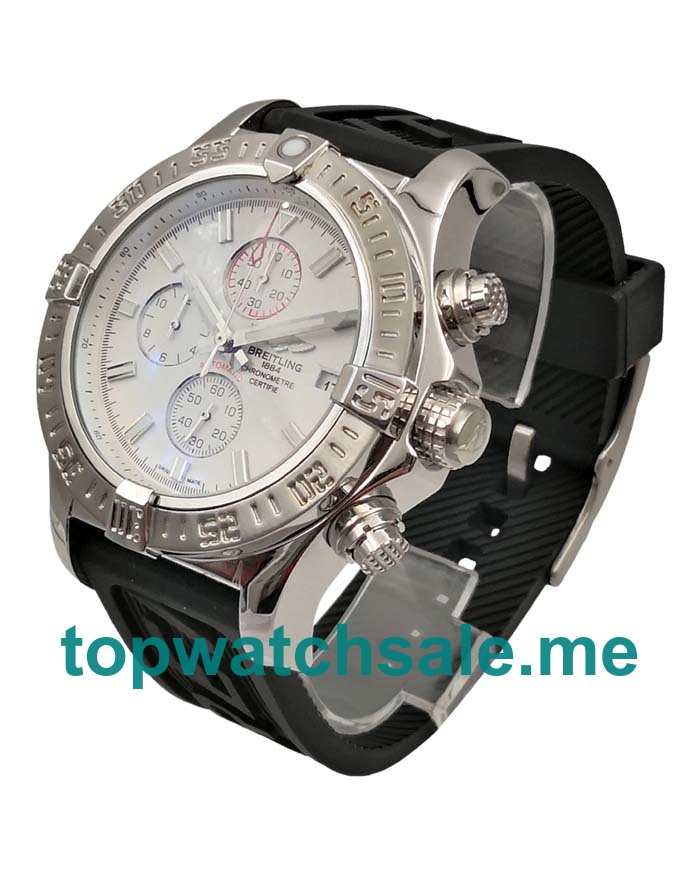 UK 48MM White Mother Of Pearl Dials Breitling Avenger A13370 Replica Watches