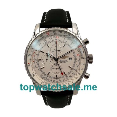 UK 46.5MM White Dials Breitling Navitimer World A24322 Replica Watches