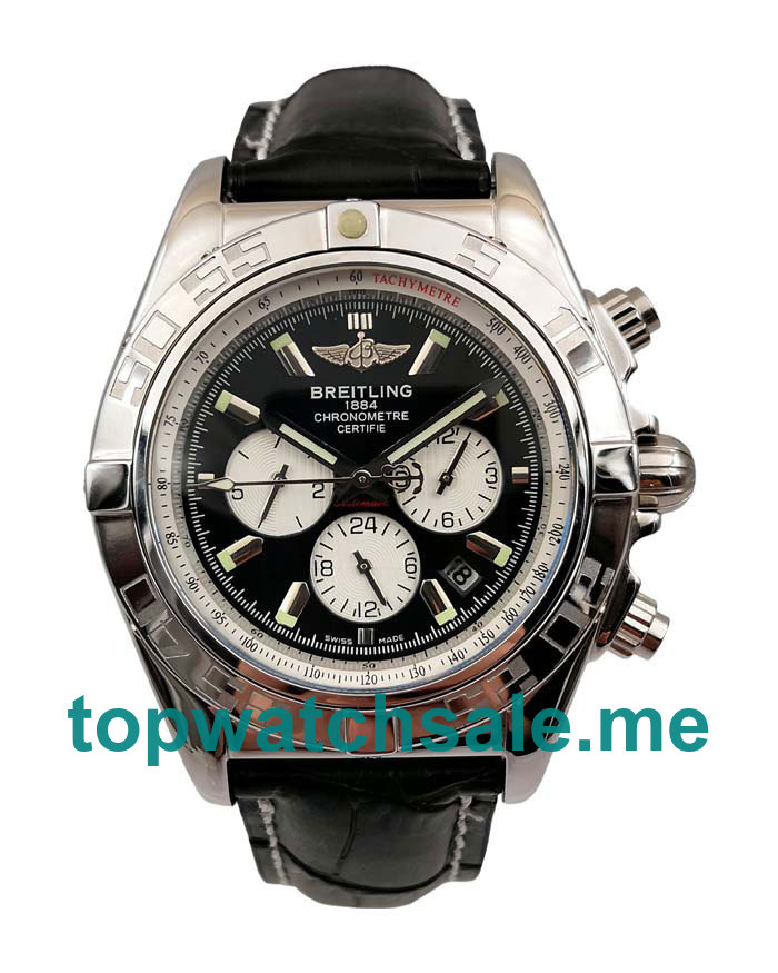 UK 44MM Black Dials Breitling Chronomat AB011012 Replica Watches