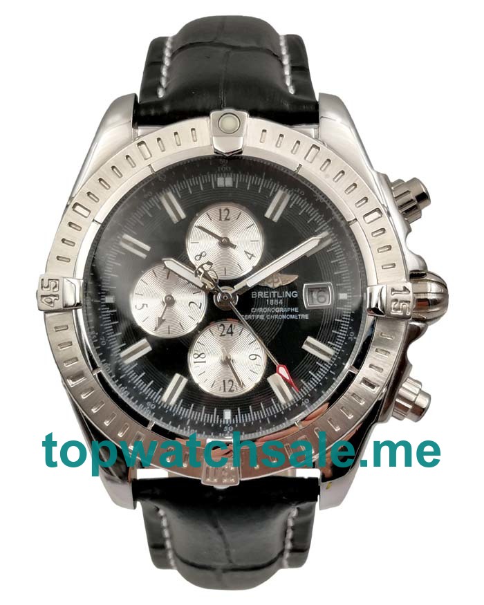 UK 44MM Black Dials Breitling Chronomat Evolution A13356 Replica Watches