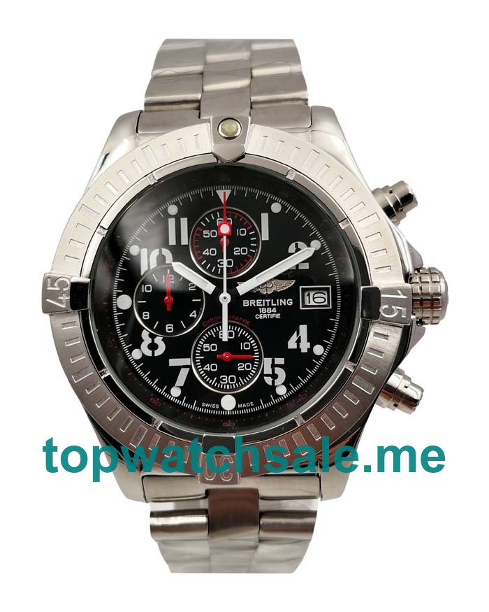 UK Best Quality Breitling Avenger A13370 Replica Watches With Black Dials For Men