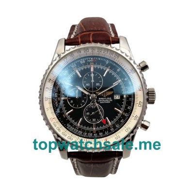 UK 46.5MM Black Dials Replica Breitling Navitimer World A24322 Watches