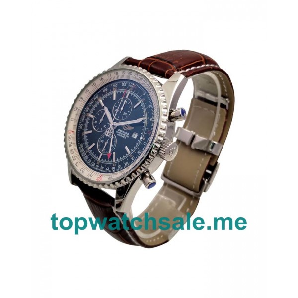 UK 46.5MM Black Dials Replica Breitling Navitimer World A24322 Watches