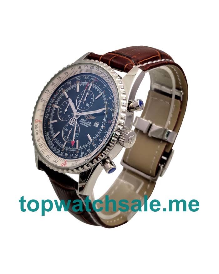 UK 46.5MM Black Dials Replica Breitling Navitimer World A24322 Watches