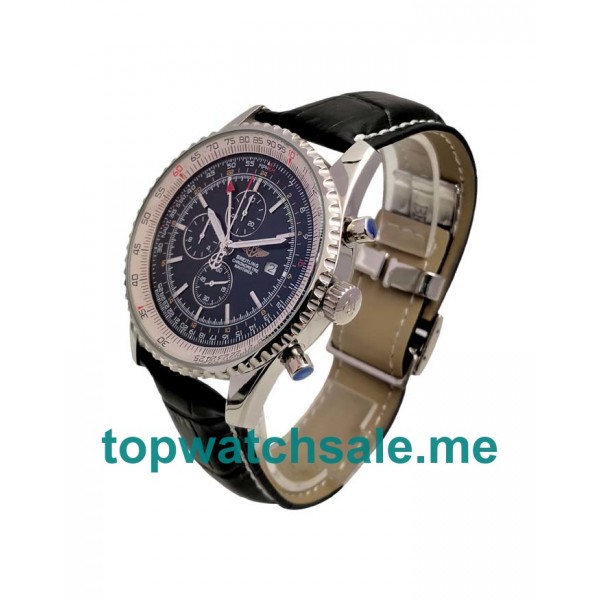 UK 46MM Steel Cases Breitling Navitimer World A24322 Replica Watches
