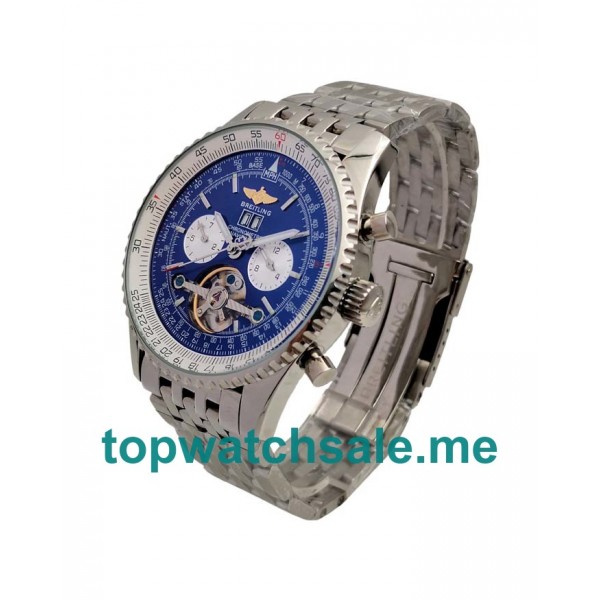 UK 47MM Blue Dials Breitling Navitimer World A24322 Replica Watches