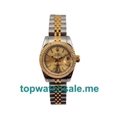 UK 26MM Champagne Dials Rolex Lady-Datejust 179173 Replica Watches
