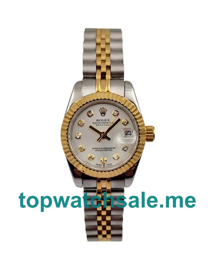 UK 26MM Silver Dials Rolex Lady-Datejust 179173 Replica Watches