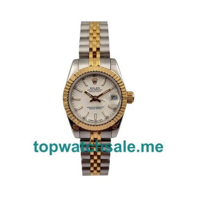 UK 26MM White Dials Rolex Lady-Datejust 179173 Replica Watches