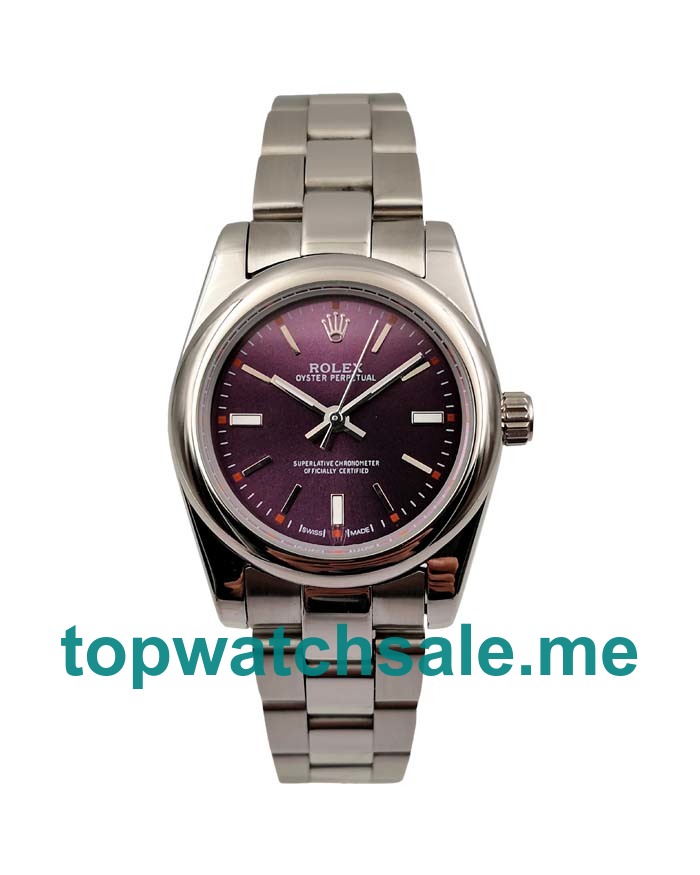 UK Purple Dials Steel Rolex Oyster Perpetual 177200 Replica Watches UK Purple Dials Steel Rolex Oyster Perpetual 177200 Replica Watches