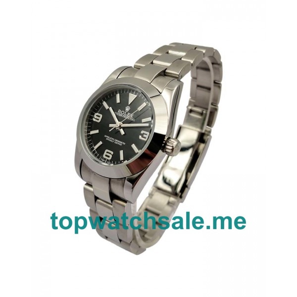 UK 31MM Black Dials Rolex Oyster Perpetual 177200 Replica Watches