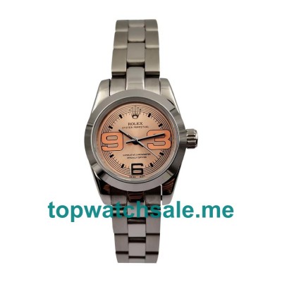 UK 26MM Pink Dials Rolex Oyster Perpetual 176200 Replica Watches