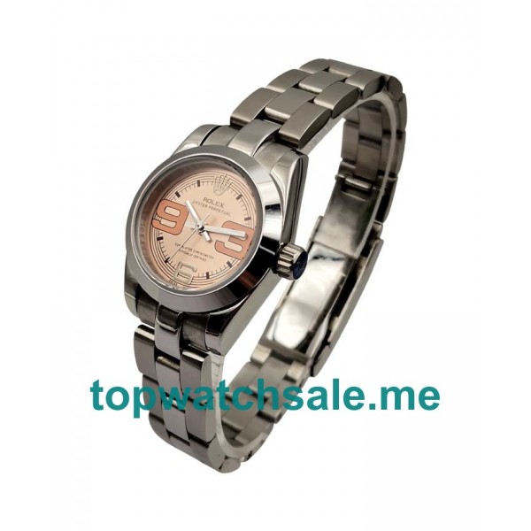 UK 26MM Pink Dials Rolex Oyster Perpetual 176200 Replica Watches