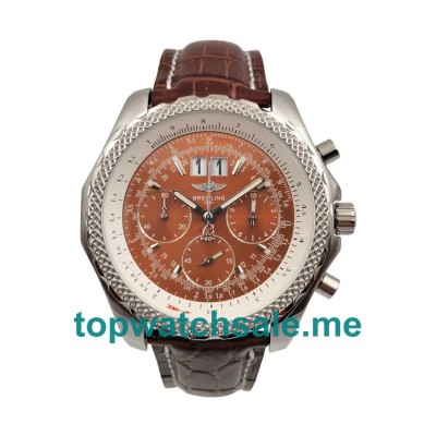 UK 47MM Brown Dials Breitling Bentley 6.75 A44362 Replica Watches
