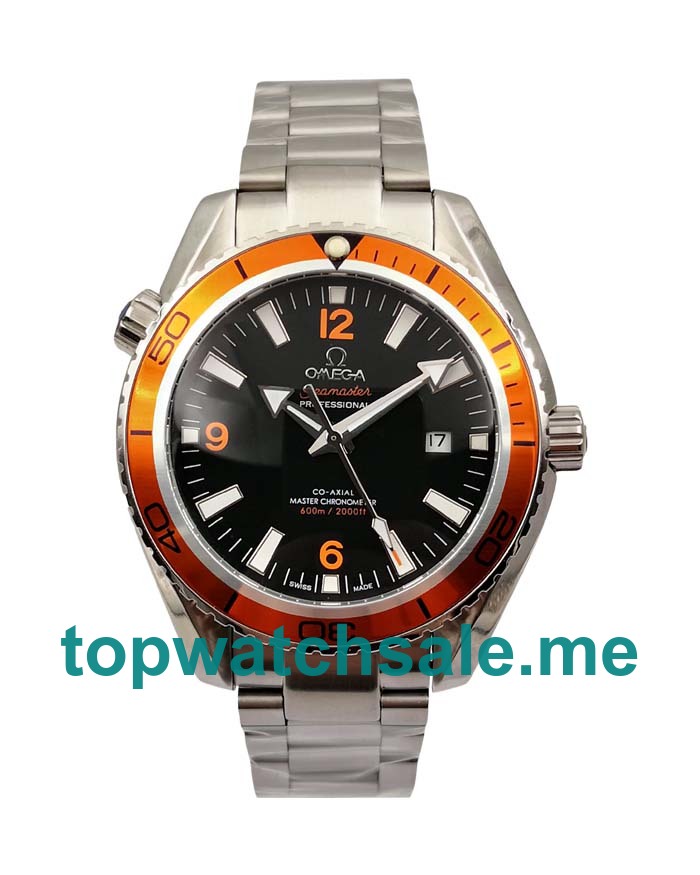 UK 43.5MM Orange Bezels Omega Seamaster Planet Ocean 232.30.42.21.01.002 Replica Watches