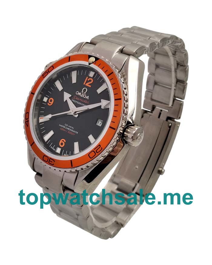 UK 43.5MM Orange Bezels Omega Seamaster Planet Ocean 232.30.42.21.01.002 Replica Watches