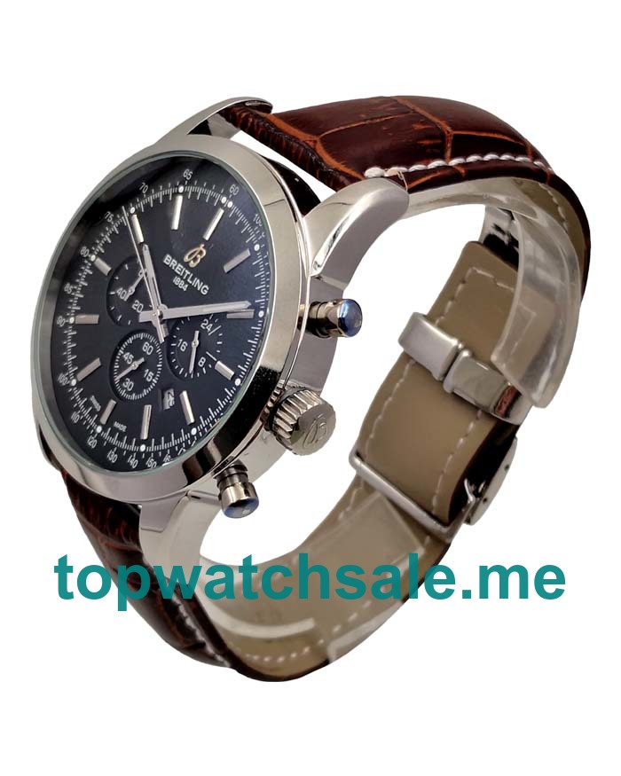 UK 46MM Black Dials Breitling Transocean Chronograph AB015212 Replica Watches