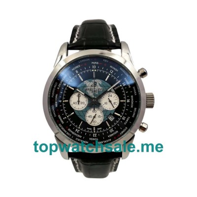 UK 46MM Black Dials Breitling Transocean Chronograph AB0510U4 Replica Watches
