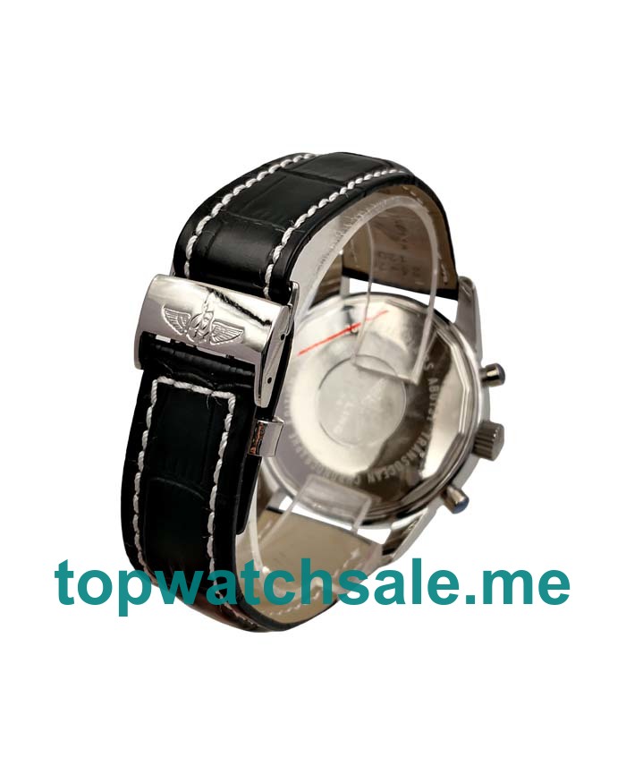 UK 46MM Black Dials Breitling Transocean Chronograph AB0510U4 Replica Watches