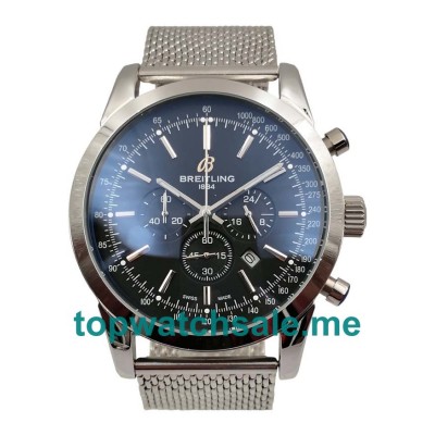 UK 45.5MM Black Dials Breitling Transocean AB015212 Replica Watches