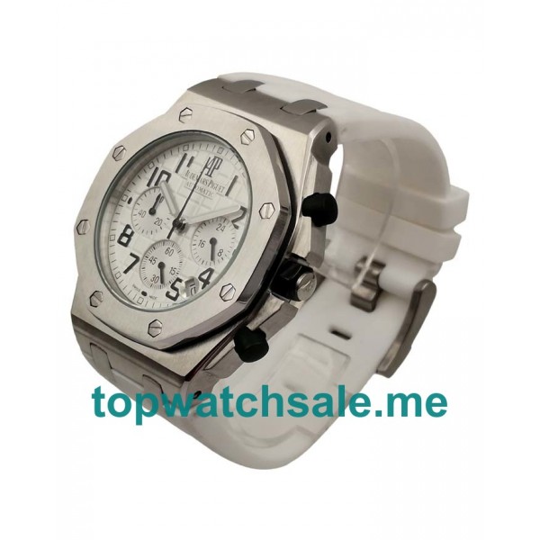 UK 42MM White Rubber Straps Audemars Piguet Royal Oak Offshore 26283ST.OO.D010CA.01 Replica Watches