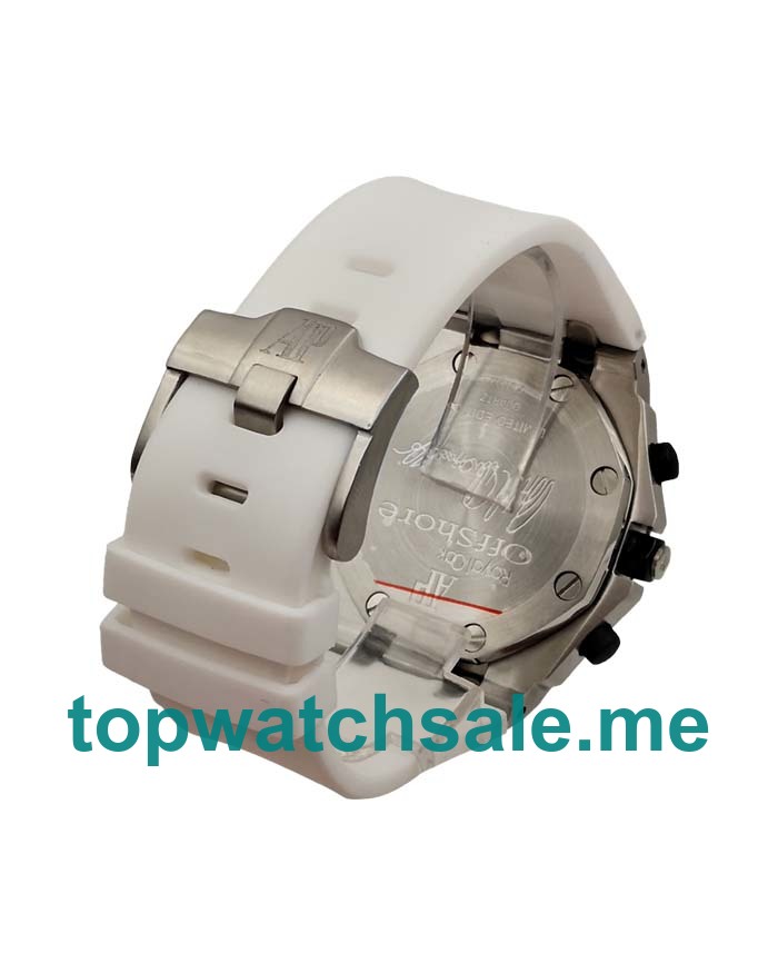 UK 42MM White Rubber Straps Audemars Piguet Royal Oak Offshore 26283ST.OO.D010CA.01 Replica Watches