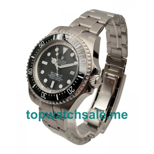 UK 44MM Black Bezels Rolex Sea-Dweller Deepsea 116660 Replica Watches
