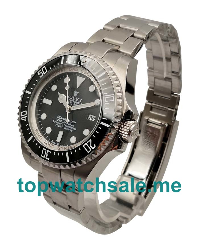 UK 44MM Black Bezels Rolex Sea-Dweller Deepsea 116660 Replica Watches