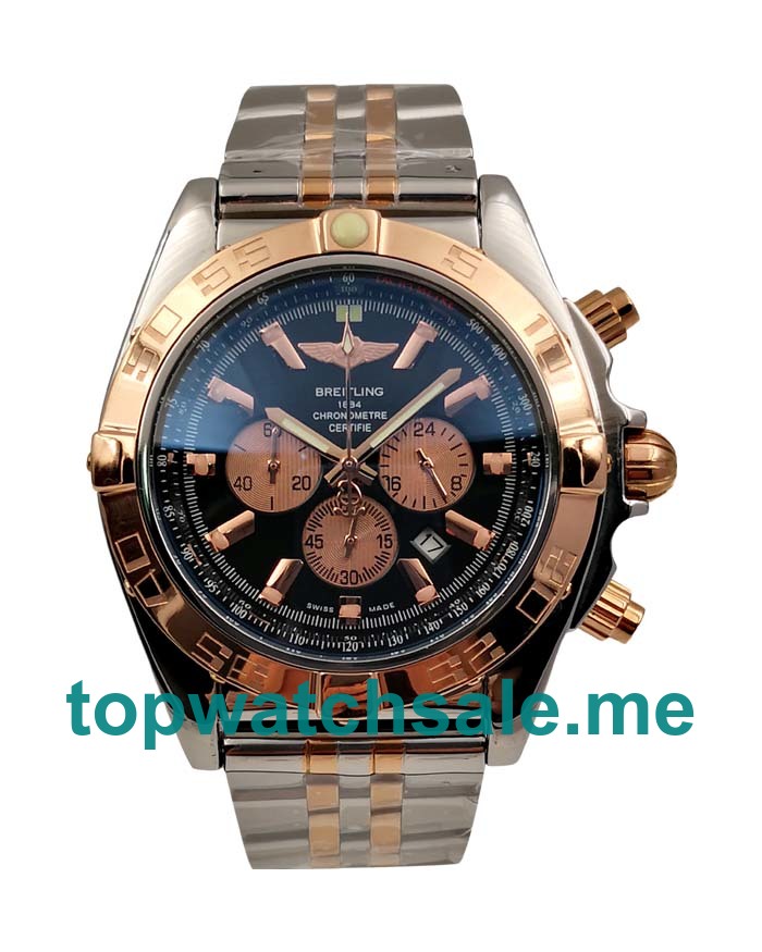 UK 46MM Black Dials Breitling Chronomat CB0110 Replica Watches