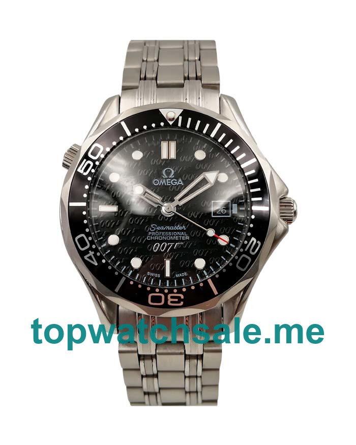 UK 42MM Black Dials Omega Seamaster 2537.80.00 Replica Watches