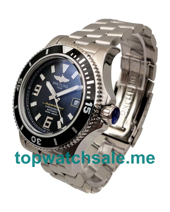 UK 44MM Black Dials Breitling Superocean A17391 Replica Watches