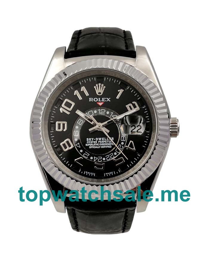 UK 42MM Black Dials Rolex Sky-Dweller 326139 Replica Watches UK 42MM Black Dials Rolex Sky-Dweller 326139 Replica Watches