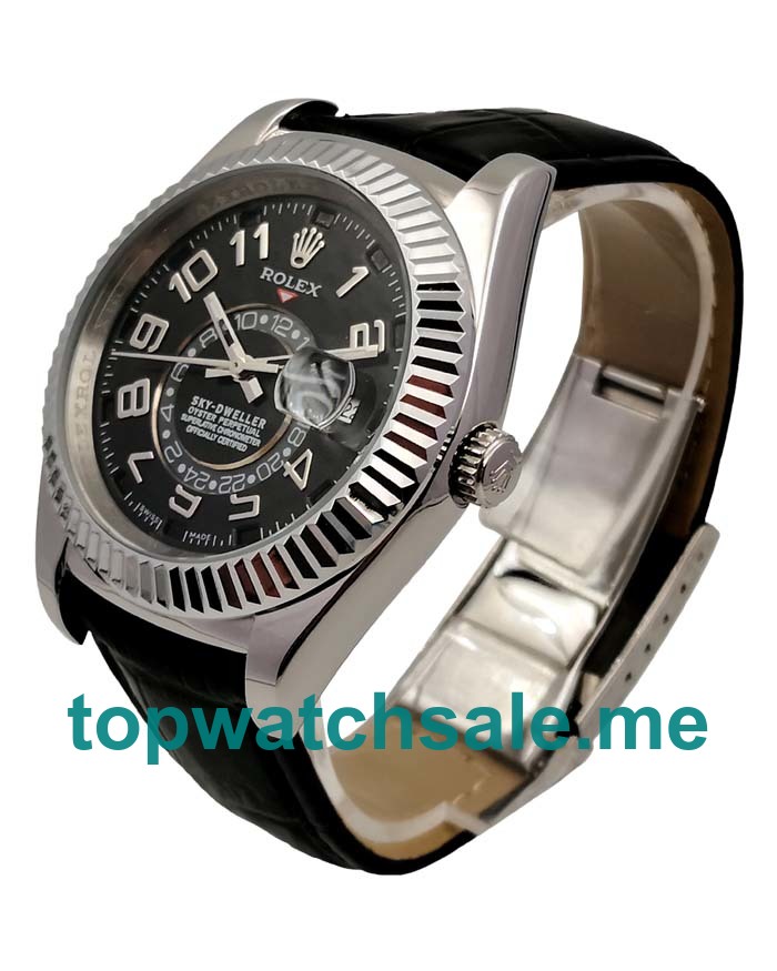 UK 42MM Black Dials Rolex Sky-Dweller 326139 Replica Watches