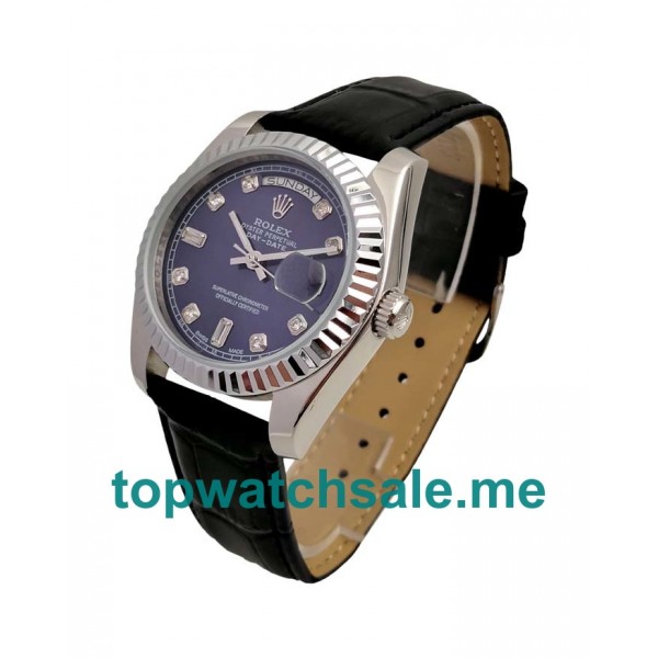 UK 36MM Blue Dials Rolex Day-Date 118139 Replica Watches